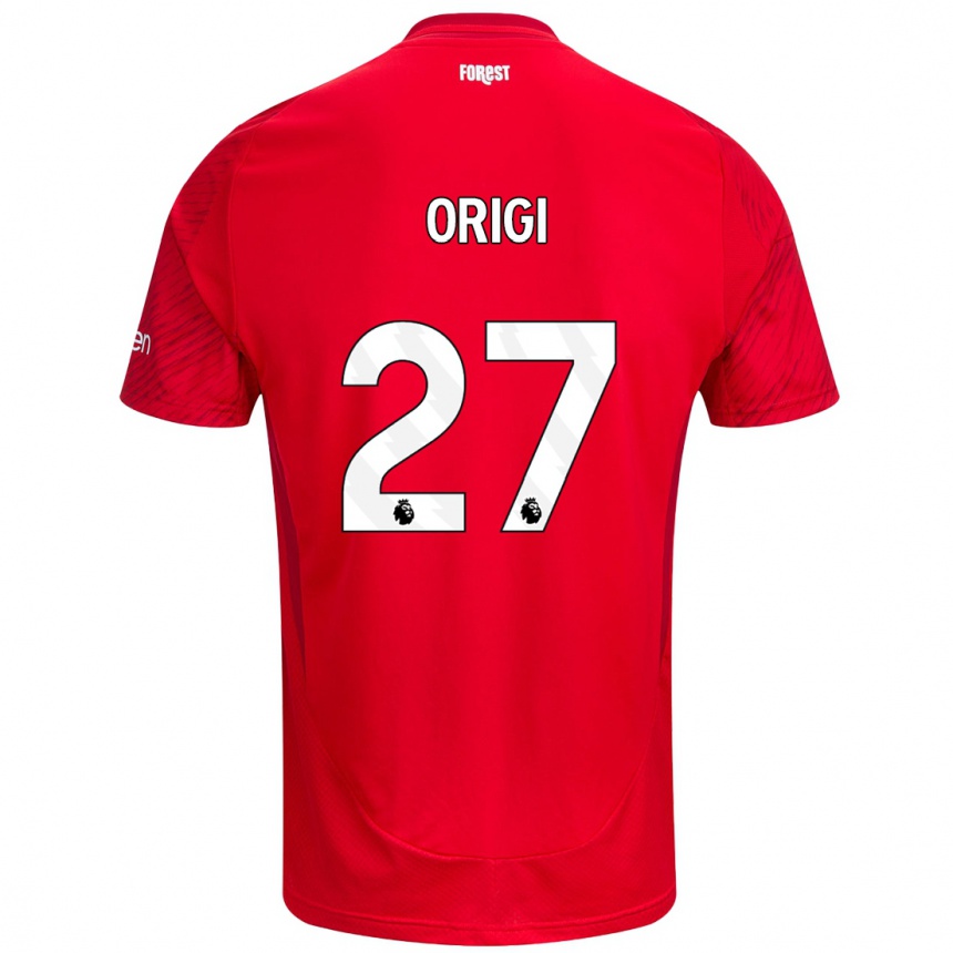 Kids Football Divock Origi #27 Red White Home Jersey 2024/25 T-Shirt Australia