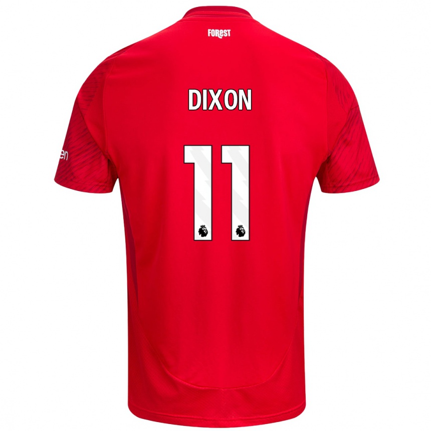 Kids Football Chloe Dixon #11 Red White Home Jersey 2024/25 T-Shirt Australia