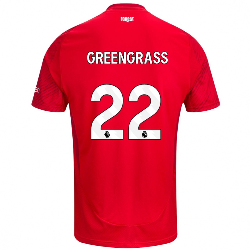 Kids Football Charlotte Greengrass #22 Red White Home Jersey 2024/25 T-Shirt Australia