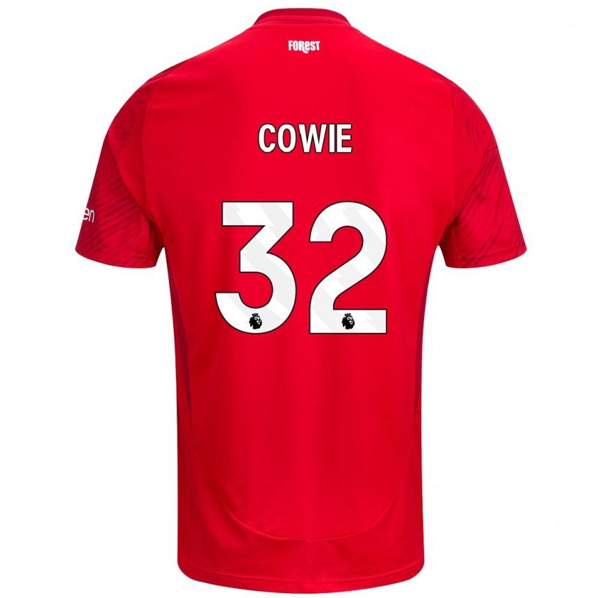 Kids Football Abi Cowie #32 Red White Home Jersey 2024/25 T-Shirt Australia