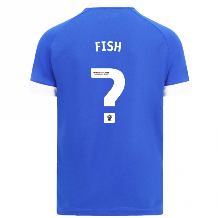 Kids Football Will Fish #0 Sky Blue Home Jersey 2024/25 T-Shirt Australia