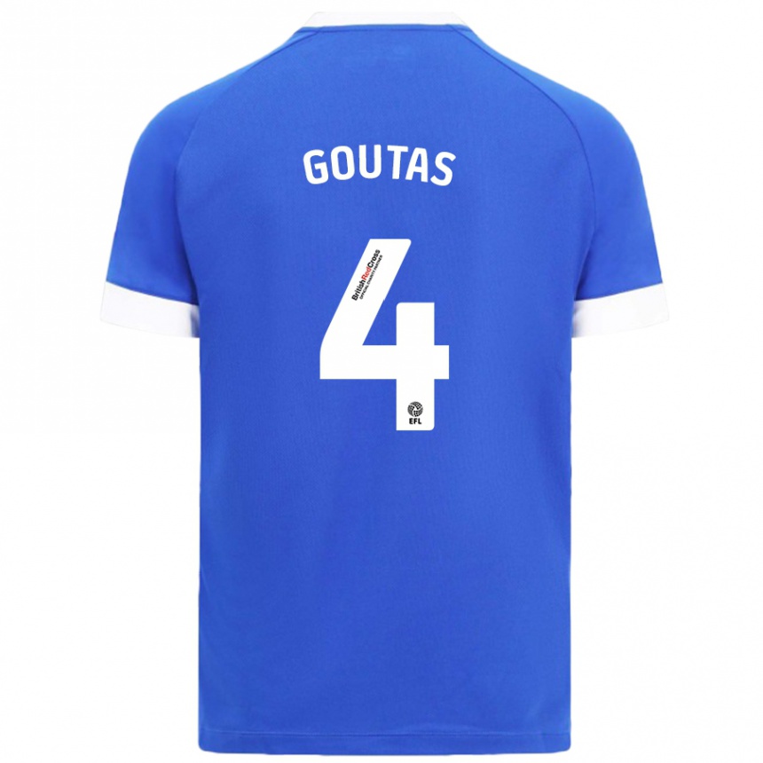 Kids Football Dimitrios Goutas #4 Sky Blue Home Jersey 2024/25 T-Shirt Australia