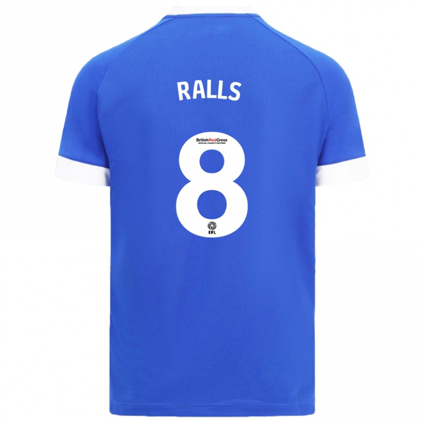 Kids Football Joe Ralls #8 Sky Blue Home Jersey 2024/25 T-Shirt Australia