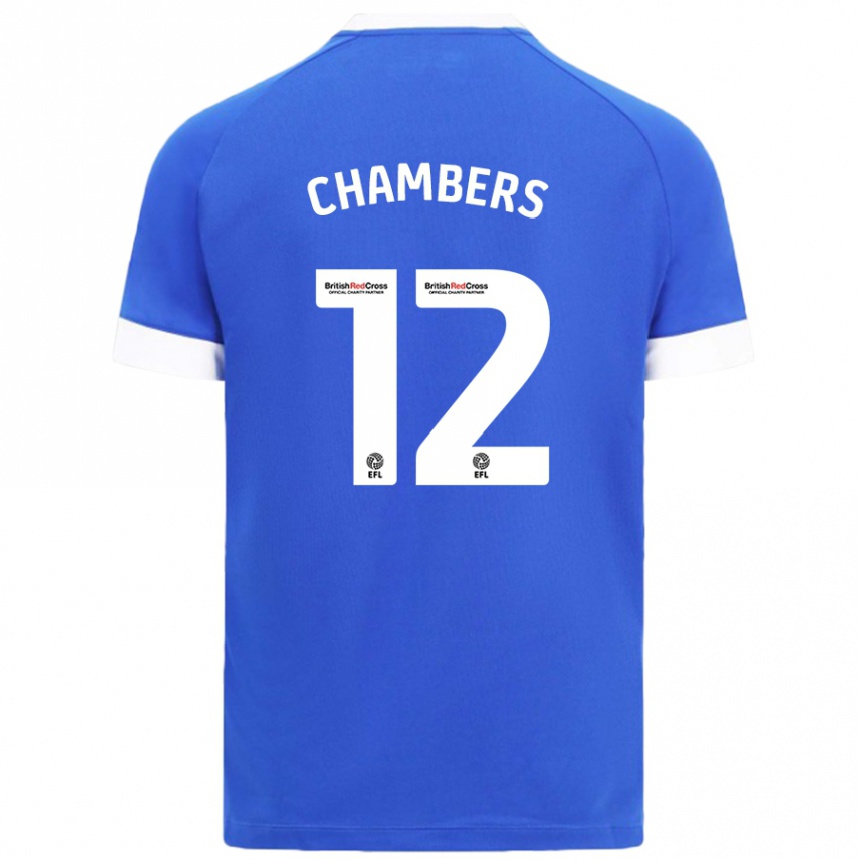 Kids Football Calum Chambers #12 Sky Blue Home Jersey 2024/25 T-Shirt Australia