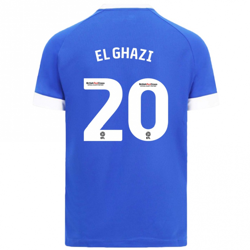 Kids Football Anwar El Ghazi #20 Sky Blue Home Jersey 2024/25 T-Shirt Australia