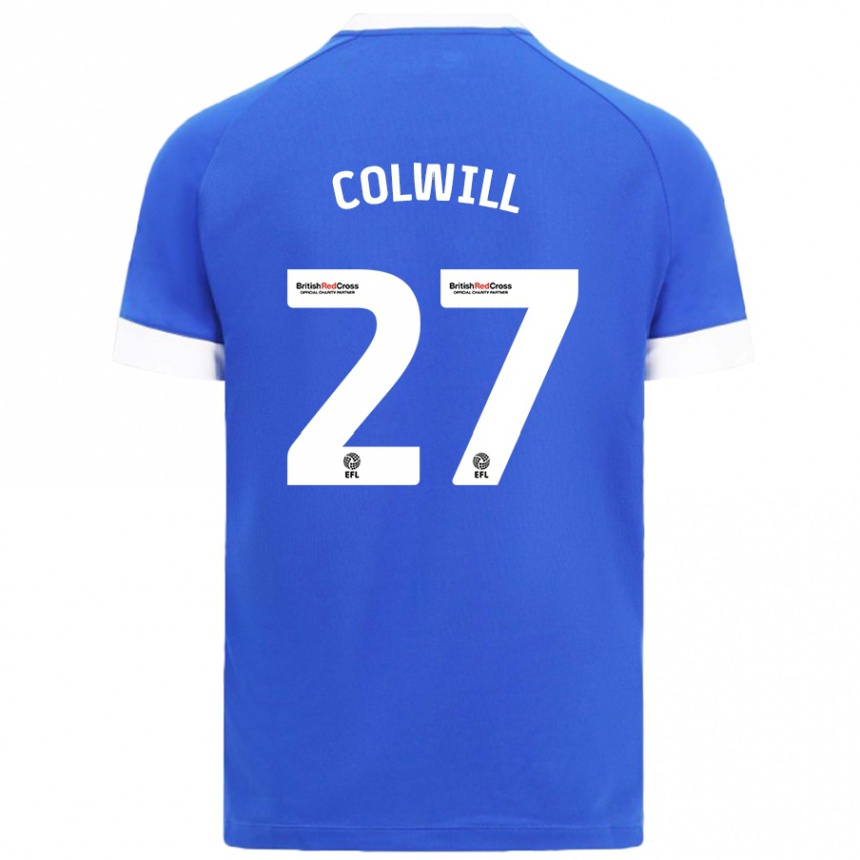 Kids Football Rubin Colwill #27 Sky Blue Home Jersey 2024/25 T-Shirt Australia