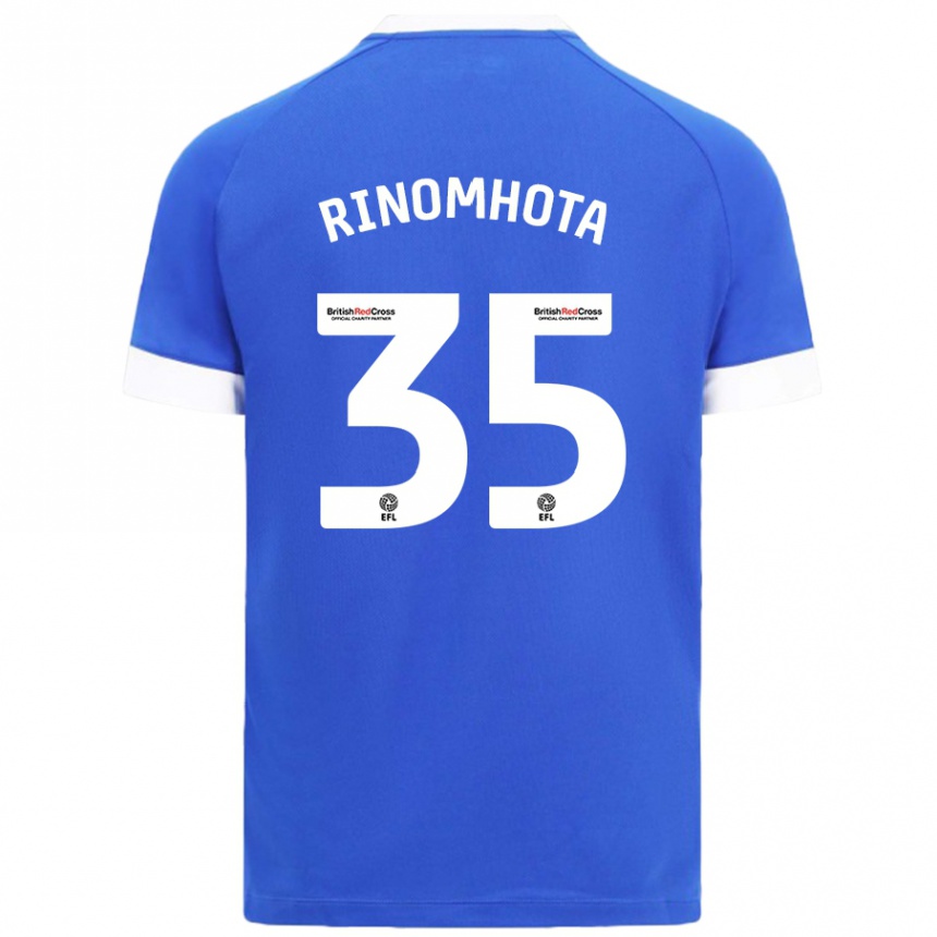 Kids Football Andy Rinomhota #35 Sky Blue Home Jersey 2024/25 T-Shirt Australia