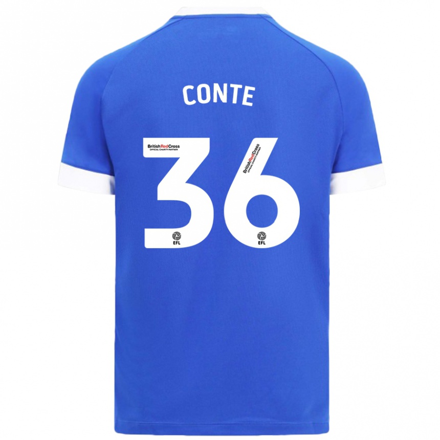 Kids Football Raheem Conte #36 Sky Blue Home Jersey 2024/25 T-Shirt Australia