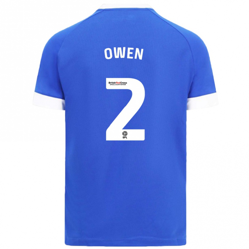 Kids Football Lisa Owen #2 Sky Blue Home Jersey 2024/25 T-Shirt Australia