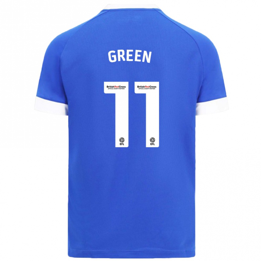 Kids Football Danielle Green #11 Sky Blue Home Jersey 2024/25 T-Shirt Australia