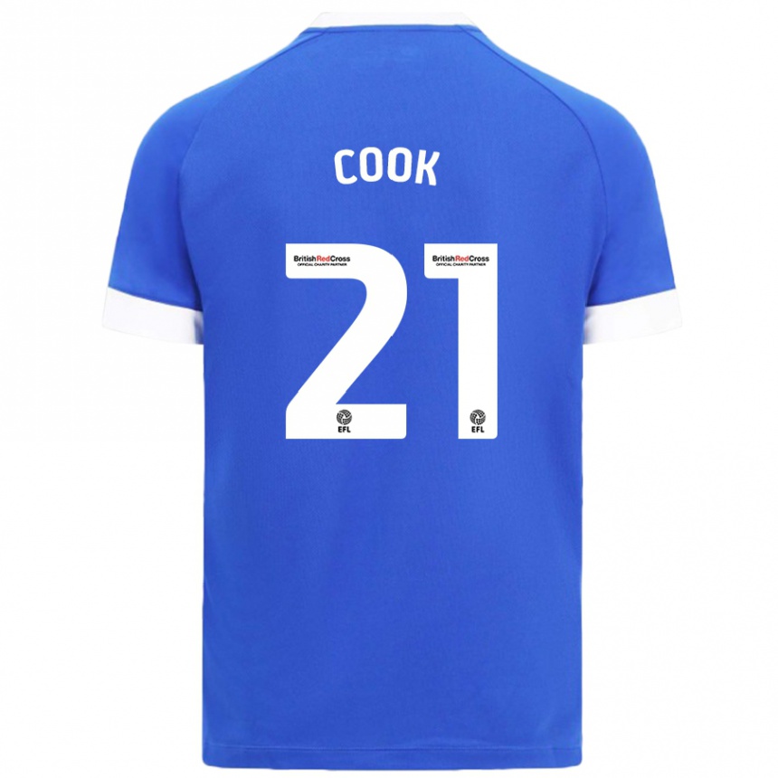 Kids Football Mikayla Cook #21 Sky Blue Home Jersey 2024/25 T-Shirt Australia