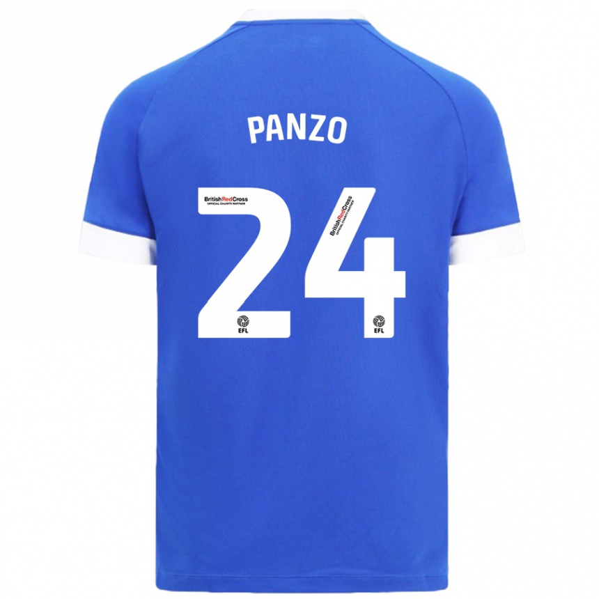 Kids Football Jonathan Panzo #24 Sky Blue Home Jersey 2024/25 T-Shirt Australia