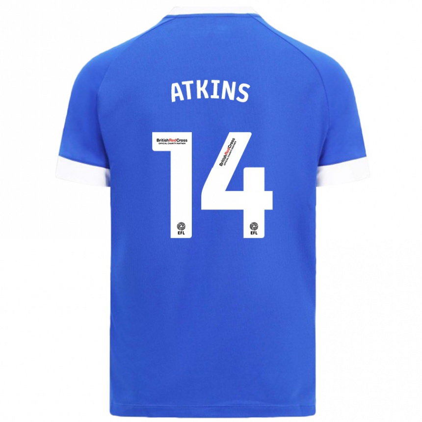 Kids Football Zoe Atkins #14 Sky Blue Home Jersey 2024/25 T-Shirt Australia