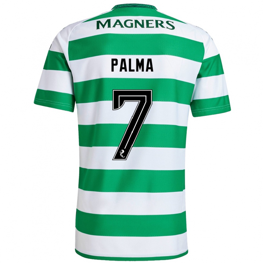 Kids Football Luis Palma #7 Green White Home Jersey 2024/25 T-Shirt Australia