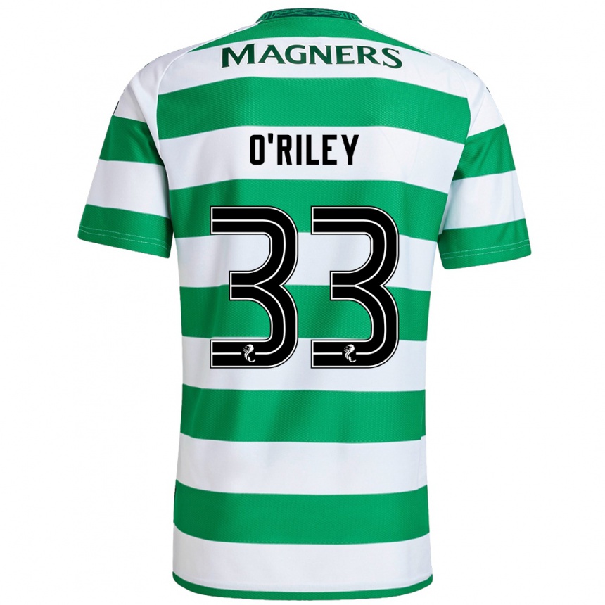 Kids Football Matt O'riley #33 Green White Home Jersey 2024/25 T-Shirt Australia