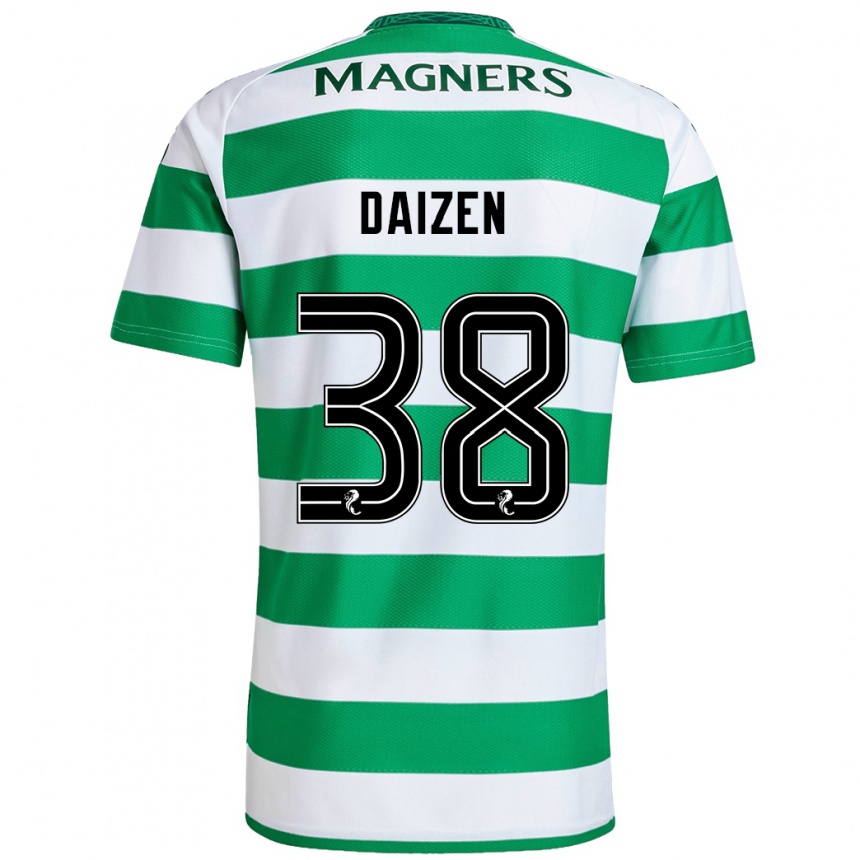 Kids Football Daizen Maeda #38 Green White Home Jersey 2024/25 T-Shirt Australia