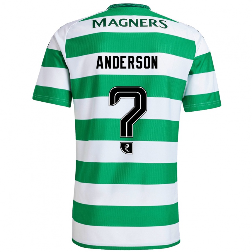 Kids Football Matthew Anderson #0 Green White Home Jersey 2024/25 T-Shirt Australia