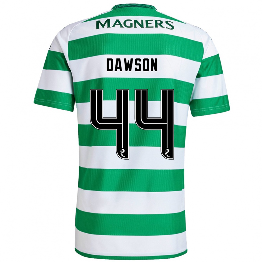 Kids Football Joey Dawson #44 Green White Home Jersey 2024/25 T-Shirt Australia