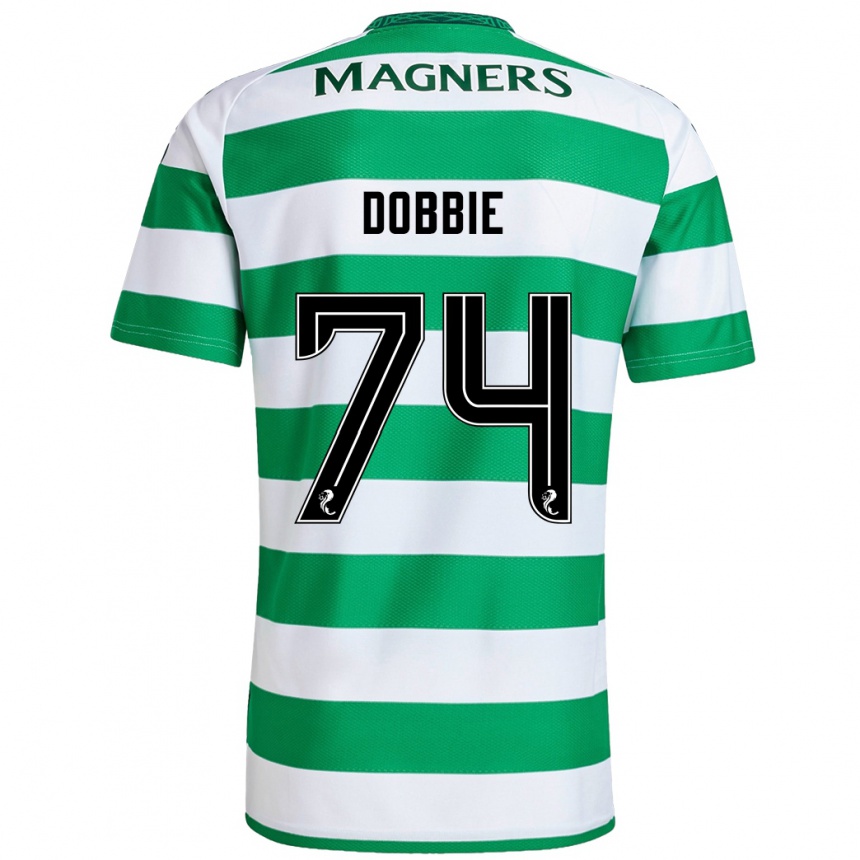 Kids Football Lewis Dobbie #74 Green White Home Jersey 2024/25 T-Shirt Australia