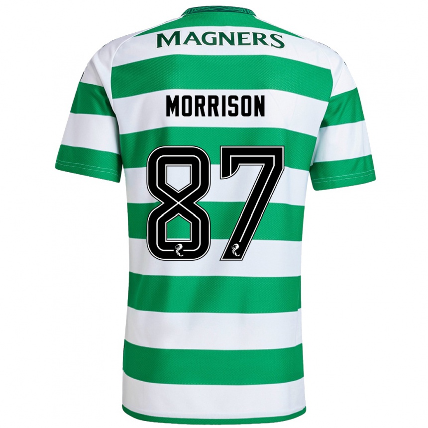 Kids Football Joe Morrison #87 Green White Home Jersey 2024/25 T-Shirt Australia