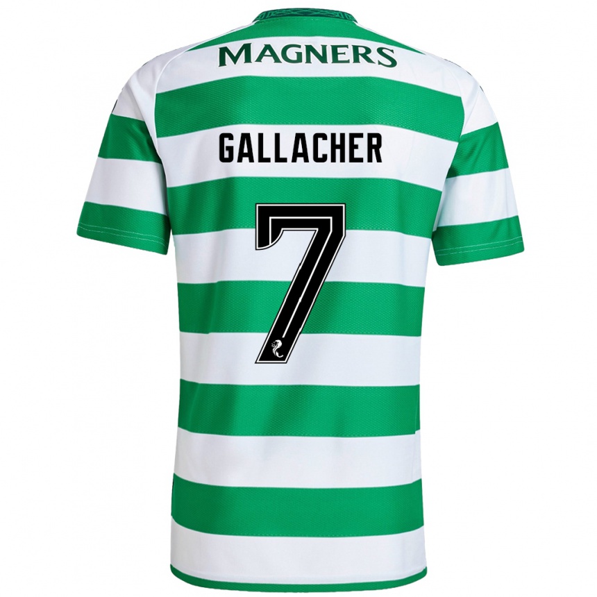 Kids Football Amy Gallacher #7 Green White Home Jersey 2024/25 T-Shirt Australia