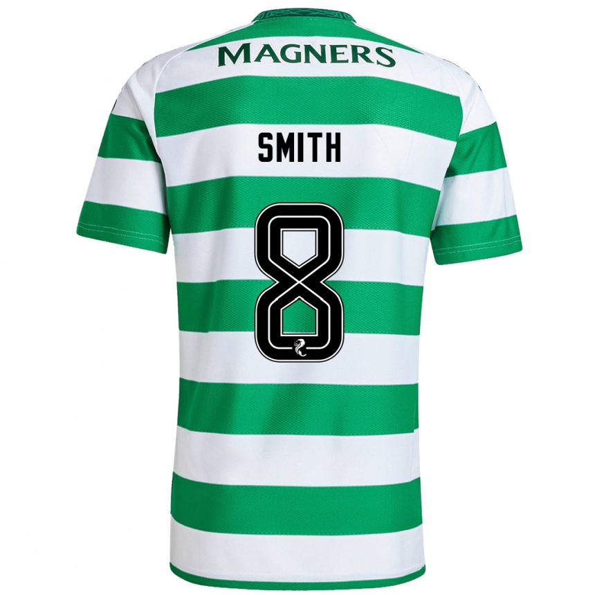 Kids Football Jenny Smith #8 Green White Home Jersey 2024/25 T-Shirt Australia