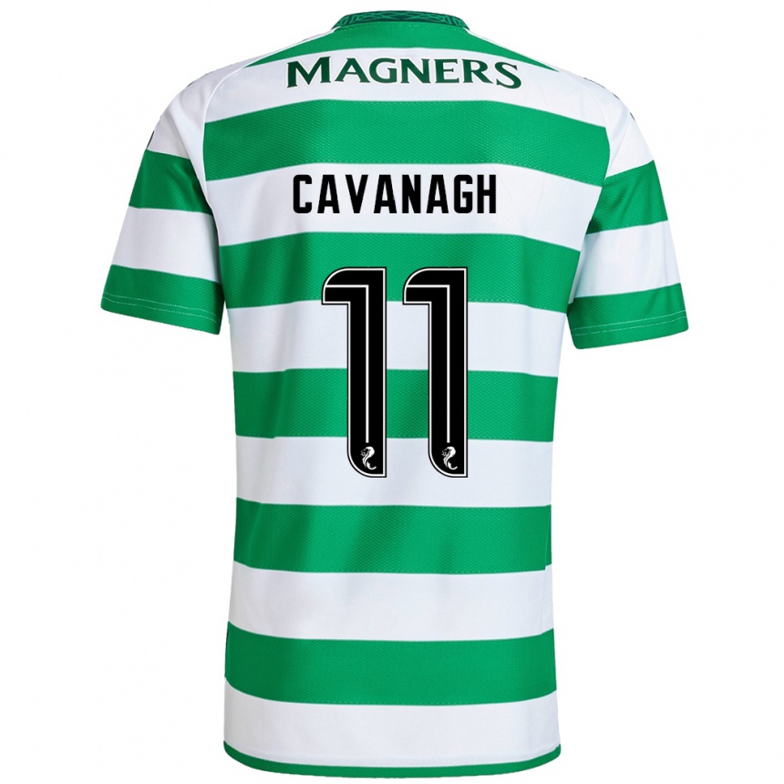 Kids Football Colette Cavanagh #11 Green White Home Jersey 2024/25 T-Shirt Australia