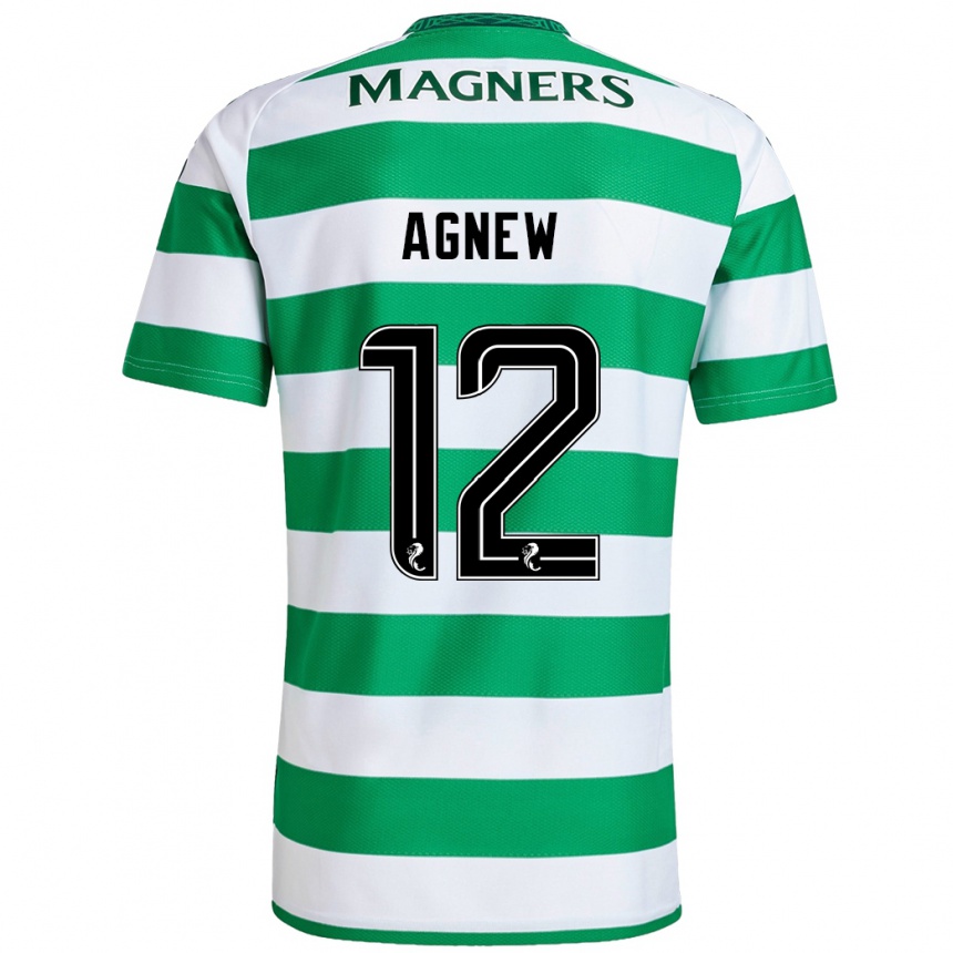 Kids Football Murphy Agnew #12 Green White Home Jersey 2024/25 T-Shirt Australia