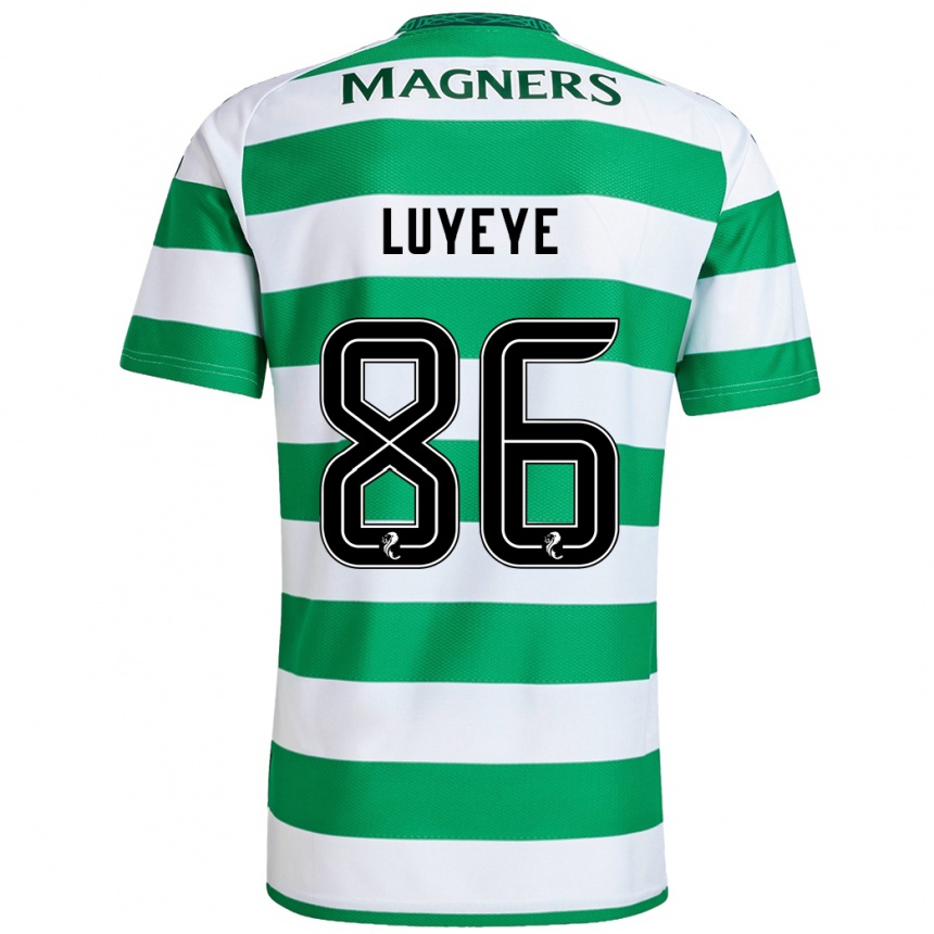 Kids Football Benny-Jackson Luyeye #86 Green White Home Jersey 2024/25 T-Shirt Australia