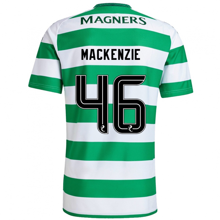 Kids Football Magnus Mackenzie #46 Green White Home Jersey 2024/25 T-Shirt Australia