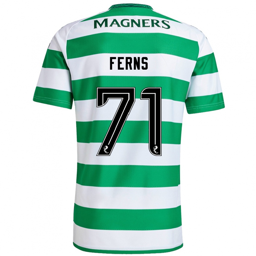 Kids Football Abbie Ferns #71 Green White Home Jersey 2024/25 T-Shirt Australia