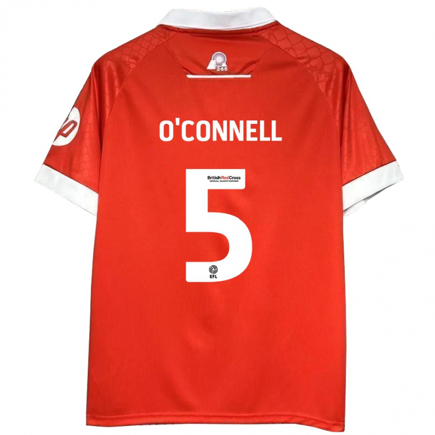 Kids Football Eoghan O'connell #5 Red White Home Jersey 2024/25 T-Shirt Australia