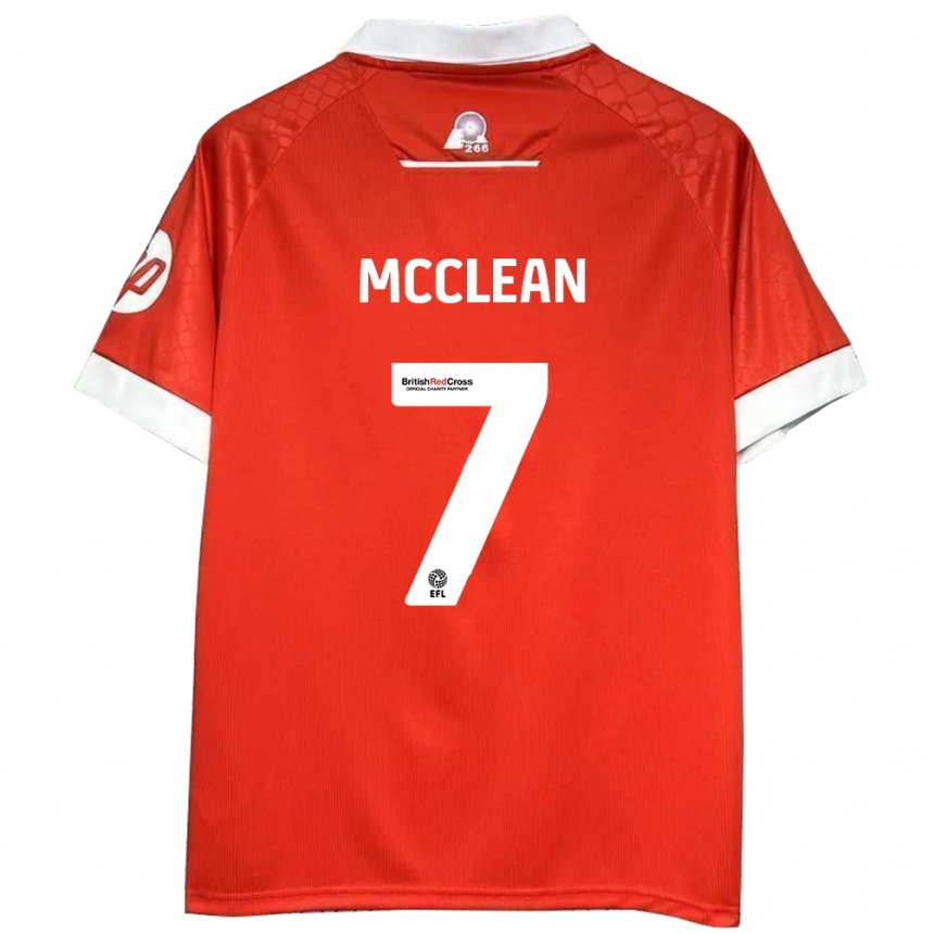 Kids Football James Mcclean #7 Red White Home Jersey 2024/25 T-Shirt Australia