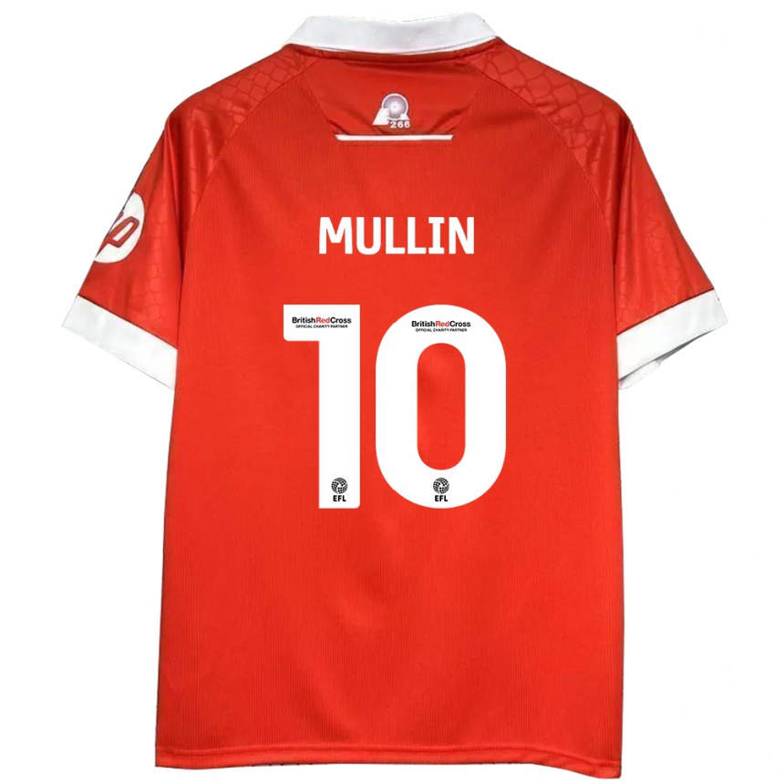 Kids Football Paul Mullin #10 Red White Home Jersey 2024/25 T-Shirt Australia