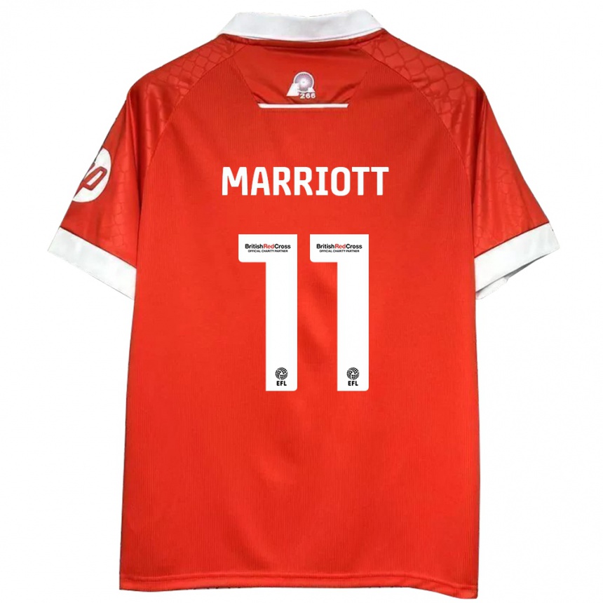 Kids Football Jack Marriott #11 Red White Home Jersey 2024/25 T-Shirt Australia