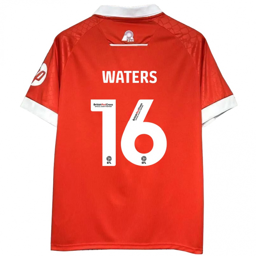 Kids Football Billy Waters #16 Red White Home Jersey 2024/25 T-Shirt Australia