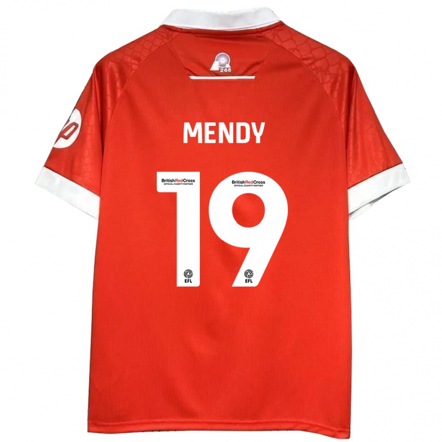 Kids Football Jacob Mendy #19 Red White Home Jersey 2024/25 T-Shirt Australia