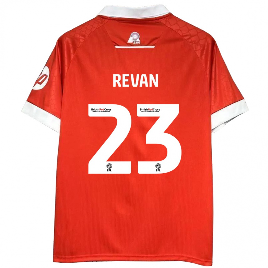 Kids Football Sebastian Revan #23 Red White Home Jersey 2024/25 T-Shirt Australia