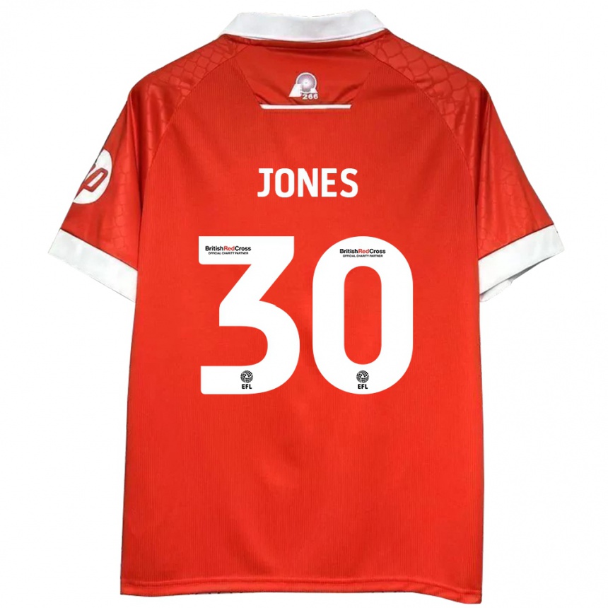 Kids Football James Jones #30 Red White Home Jersey 2024/25 T-Shirt Australia