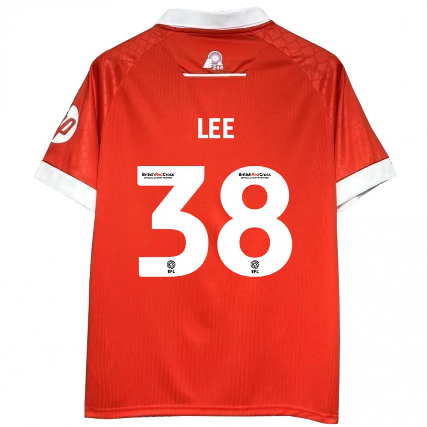 Kids Football Elliot Lee #38 Red White Home Jersey 2024/25 T-Shirt Australia