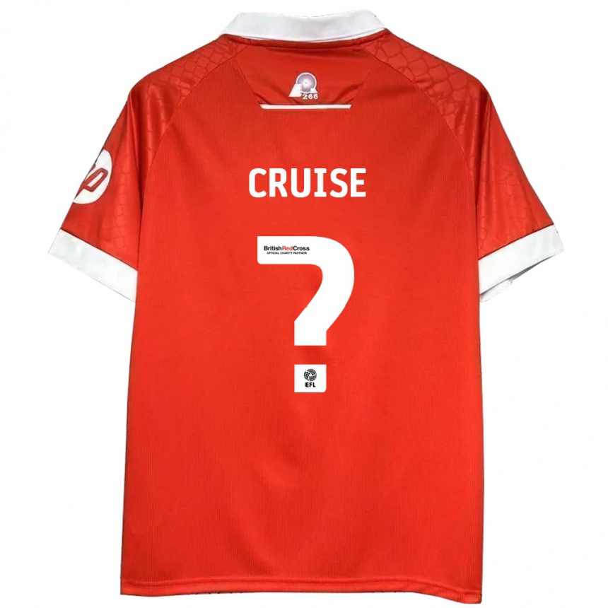 Kids Football George Cruise #0 Red White Home Jersey 2024/25 T-Shirt Australia