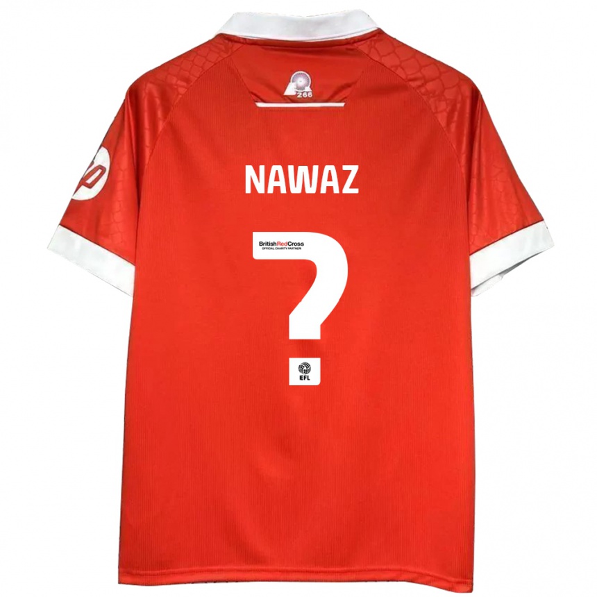 Kids Football Umar Nawaz #0 Red White Home Jersey 2024/25 T-Shirt Australia