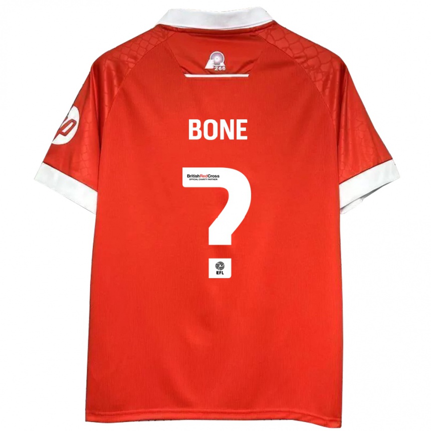 Kids Football Kai Bone #0 Red White Home Jersey 2024/25 T-Shirt Australia