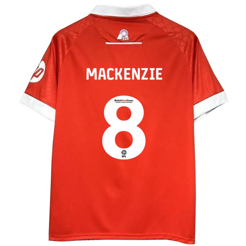 Kids Football Libby Mackenzie #8 Red White Home Jersey 2024/25 T-Shirt Australia