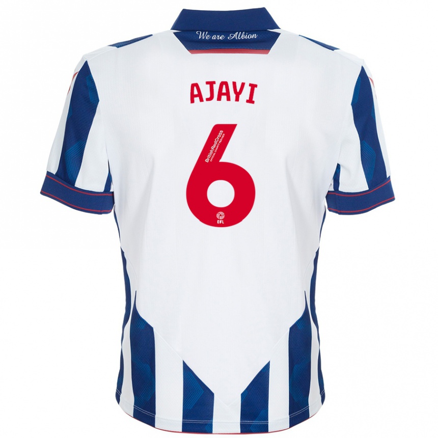 Kids Football Semi Ajayi #6 White Dark Blue Home Jersey 2024/25 T-Shirt Australia