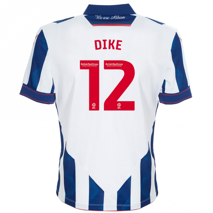 Kids Football Daryl Dike #12 White Dark Blue Home Jersey 2024/25 T-Shirt Australia