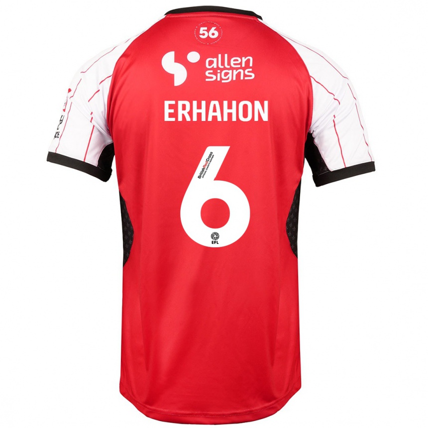 Kids Football Ethan Erhahon #6 White Home Jersey 2024/25 T-Shirt Australia