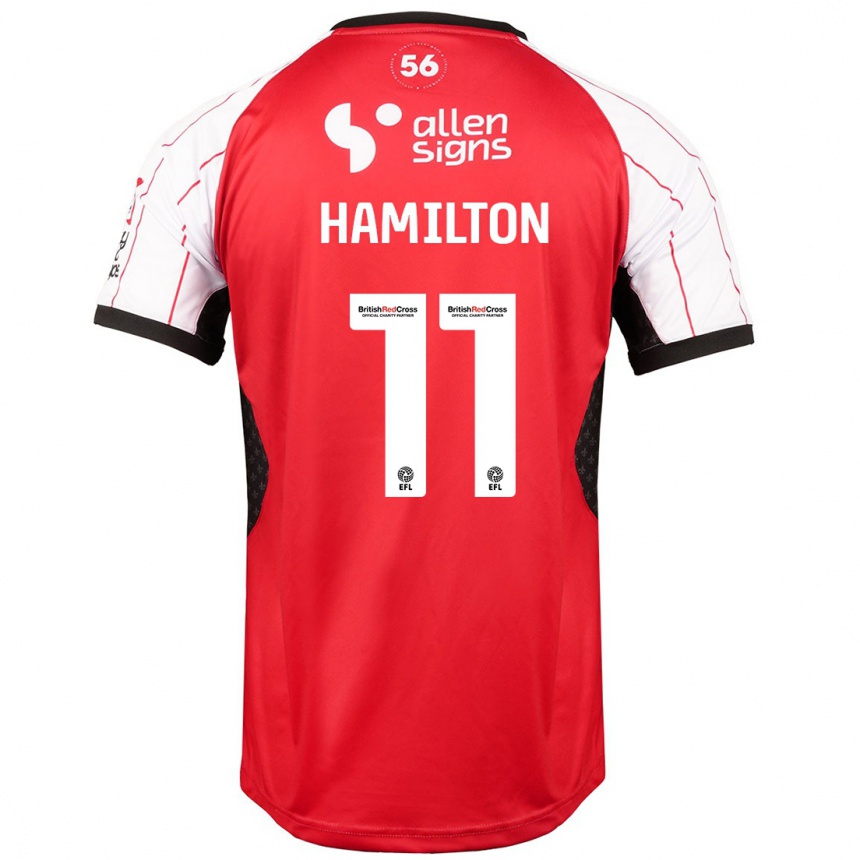 Kids Football Ethan Hamilton #11 White Home Jersey 2024/25 T-Shirt Australia