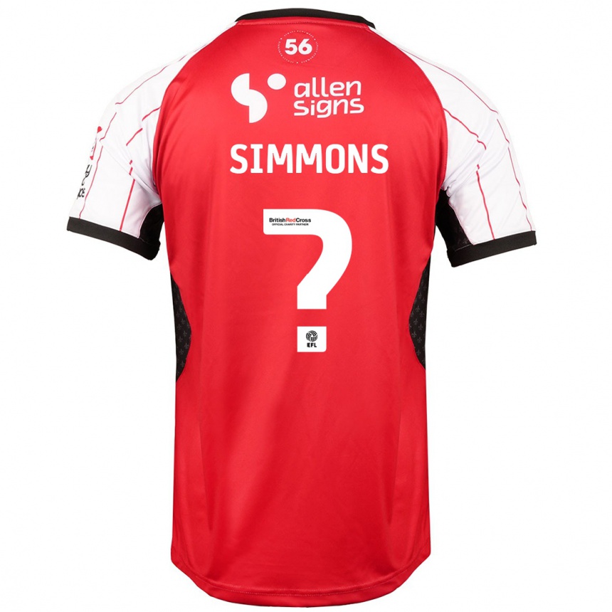 Kids Football Noah Simmons #0 White Home Jersey 2024/25 T-Shirt Australia