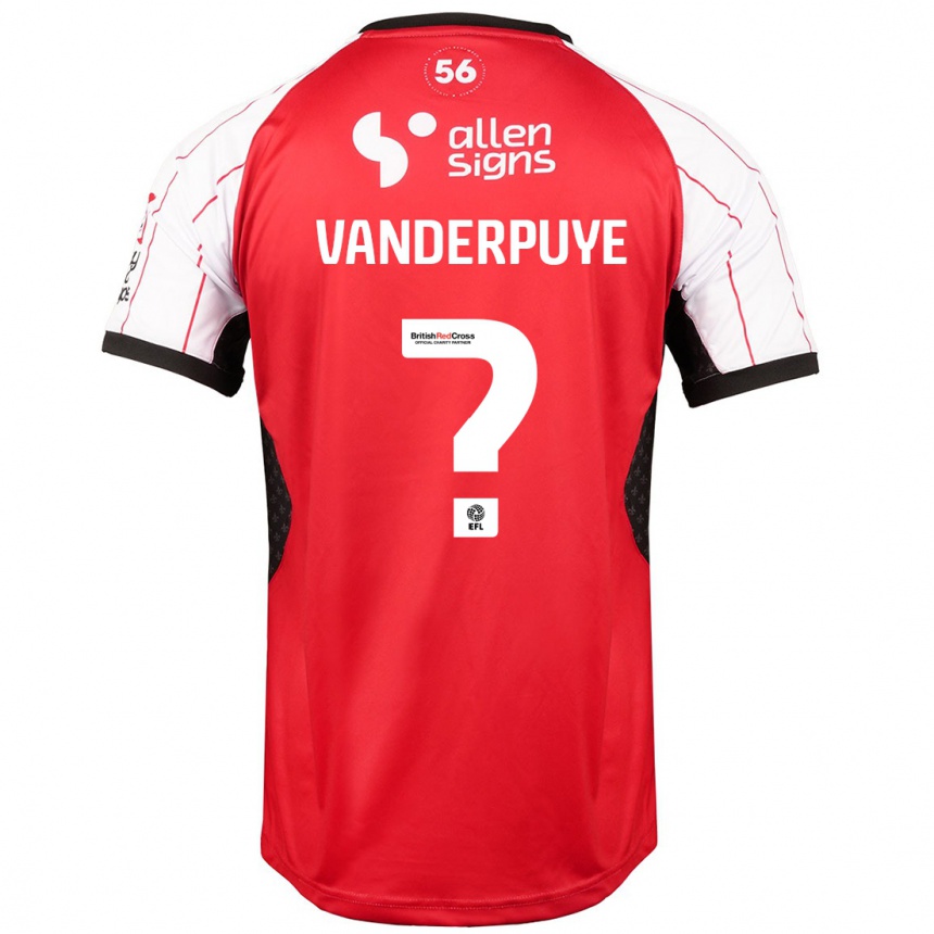 Kids Football Daniel Vanderpuye #0 White Home Jersey 2024/25 T-Shirt Australia